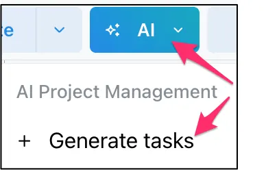 AI Generation dialog box