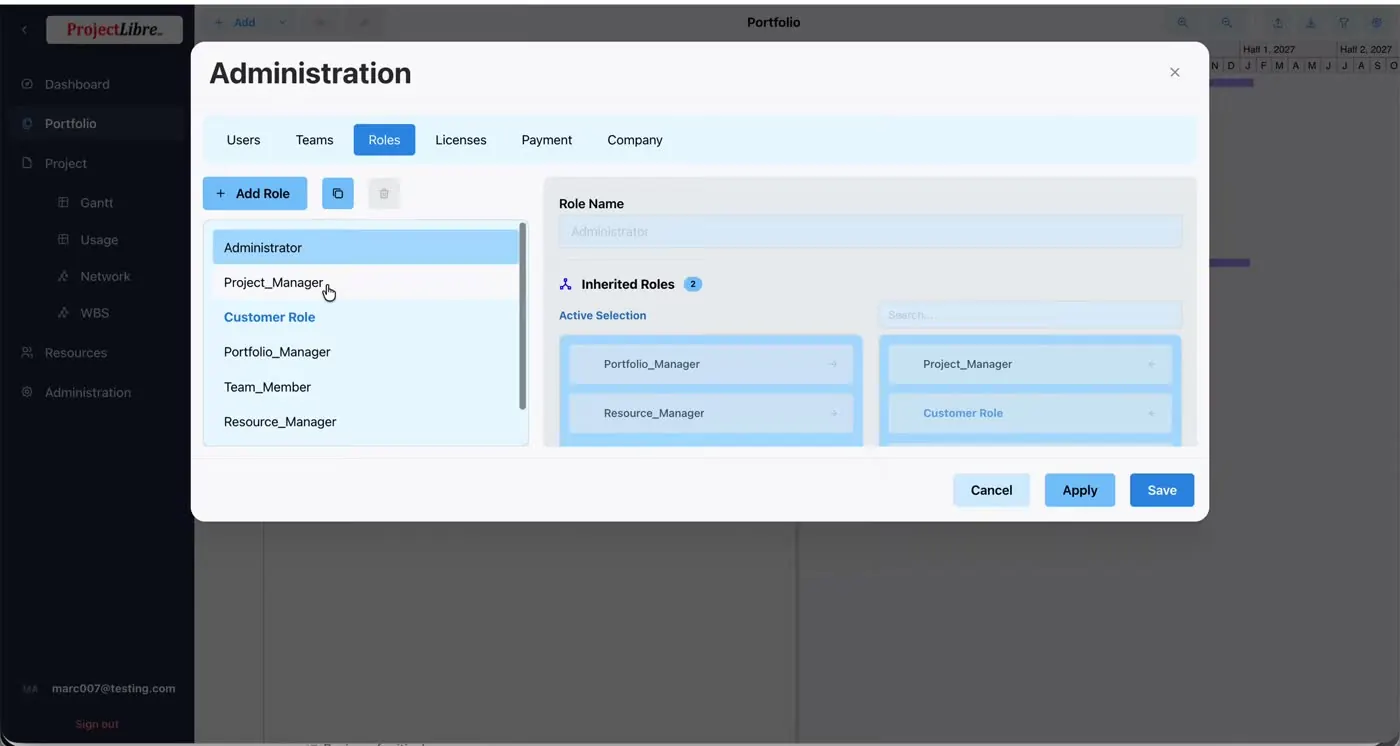Roles — Administrator Inherited Roles