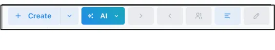 AI button dropdown