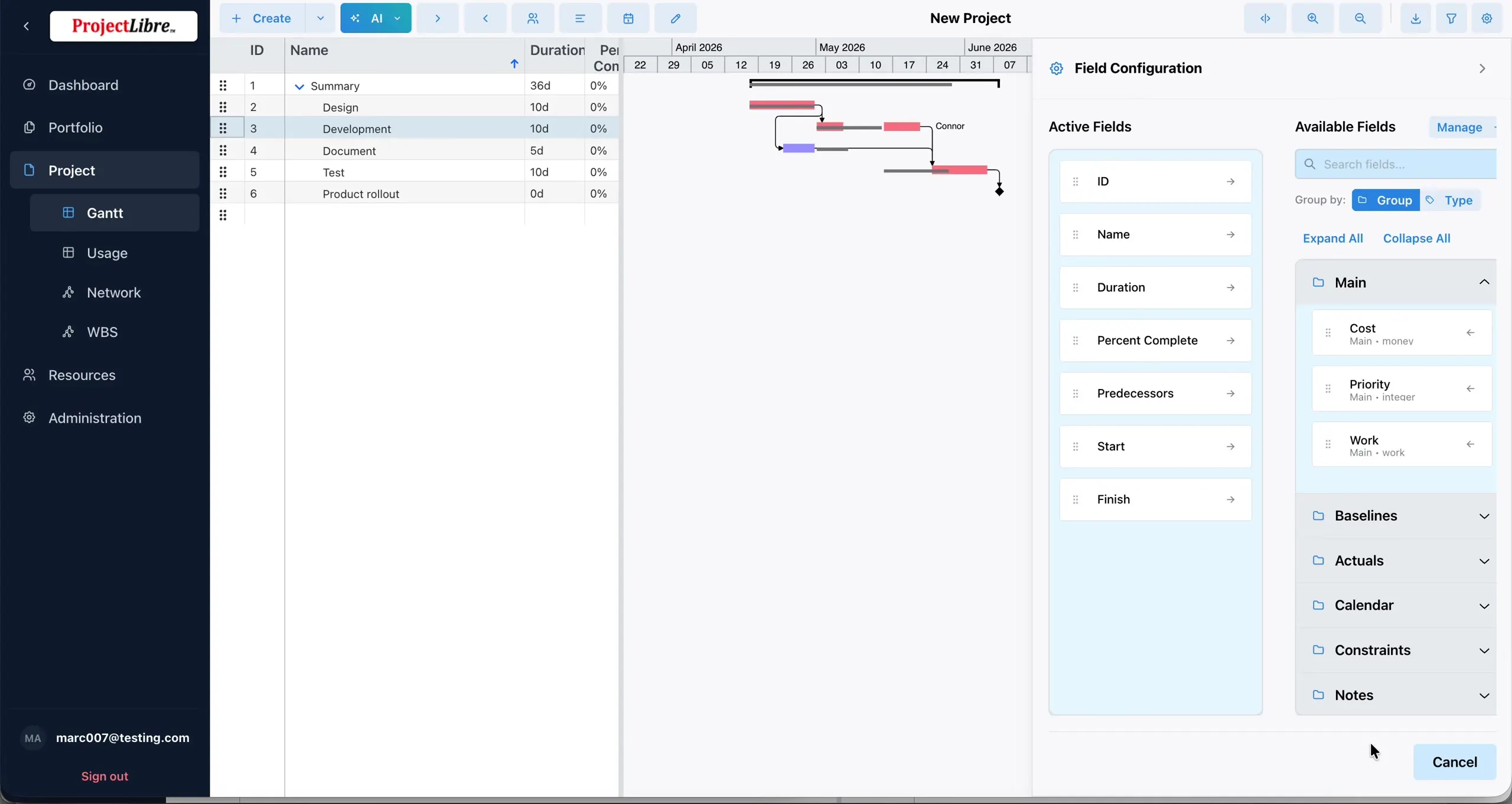 Dragging Calendar field into spreadsheet