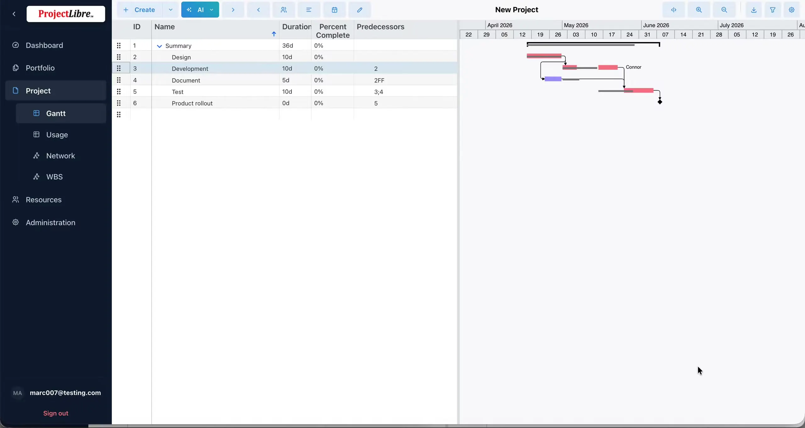 Reordering tasks by drag-and-drop