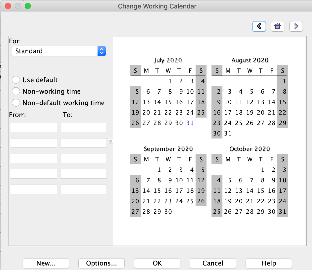 Finestra «Calendario»